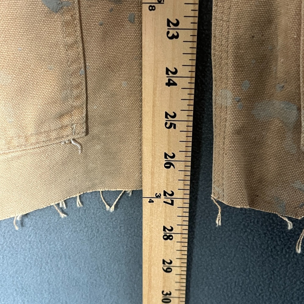 Vtg Carhartt B01 BRN Double Knee Cut Hem Work Pants Mens 34x27 (Tag 34x36) USA - Picture 9 of 11